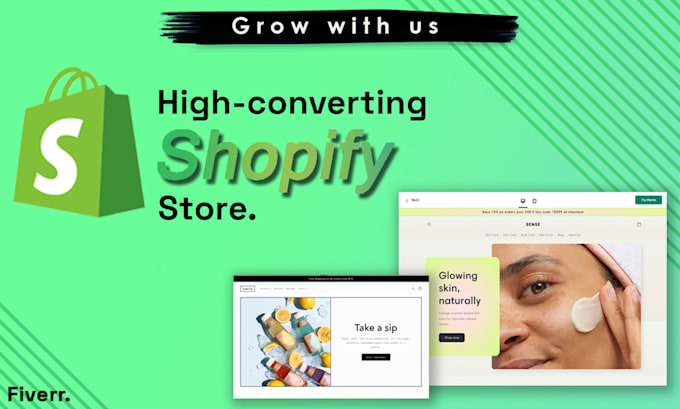 create high converting shopify store or dropshipping ecommerce store