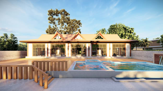 do interior, exterior design, sketchup revit 3d modeling