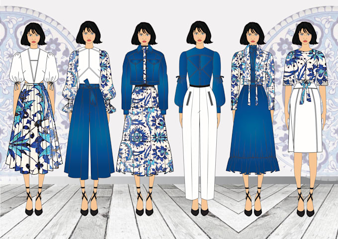 design fashion collection, fashion illustration, and portfolio