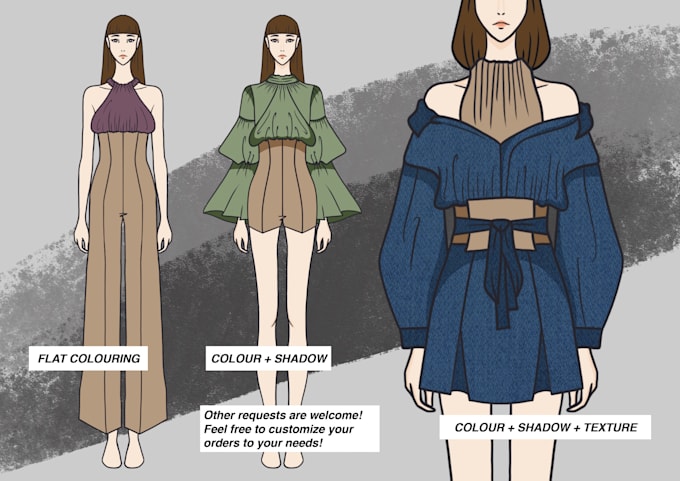 Draw custom fashion illustration or sketch for your business by ...