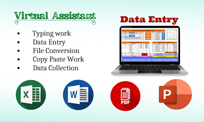 Do data entry in ms word excel and copy paste work by Shahidjosh | Fiverr