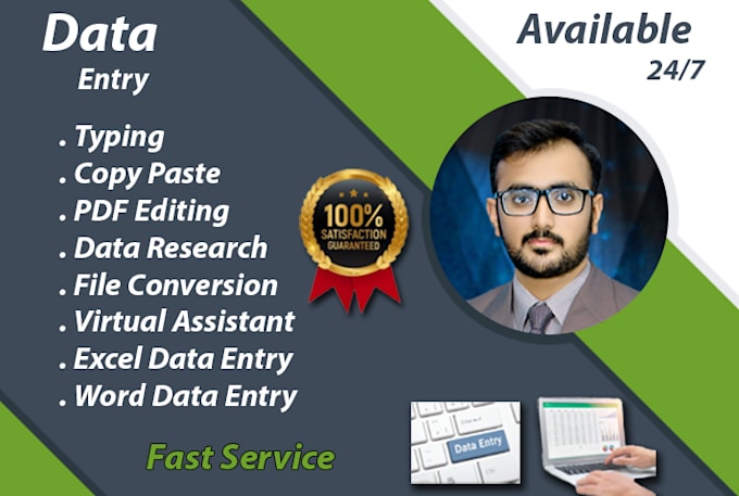 Do data entry, excel data entry, typing, copy paste and file ...