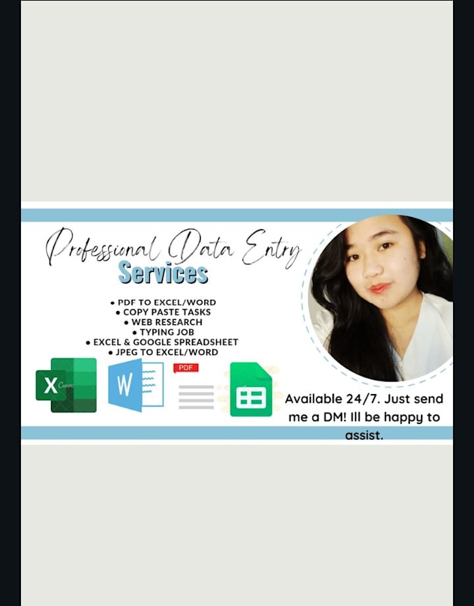 Do data entry converting pdf to word to excel or vice versa by