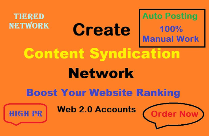 create high authority content syndication network for any rss feed