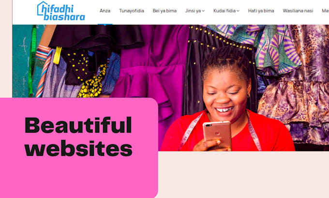 create a beautiful website for you within a week