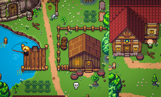 Create characters, tilesets in professional pixel art by Johann ...