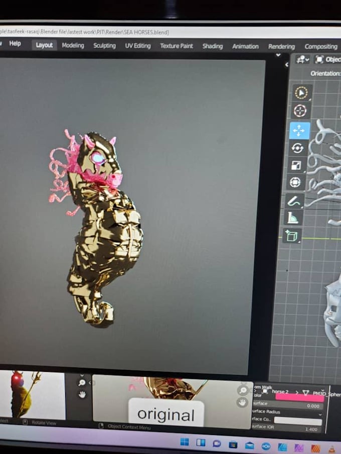 3d modelling or animation in maya, blender or cinema4d