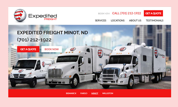 design transport website, trucking, dispatching, cargo, and logistics website