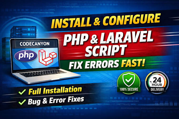 install configure PHP laravel script codecanyon or fix bug