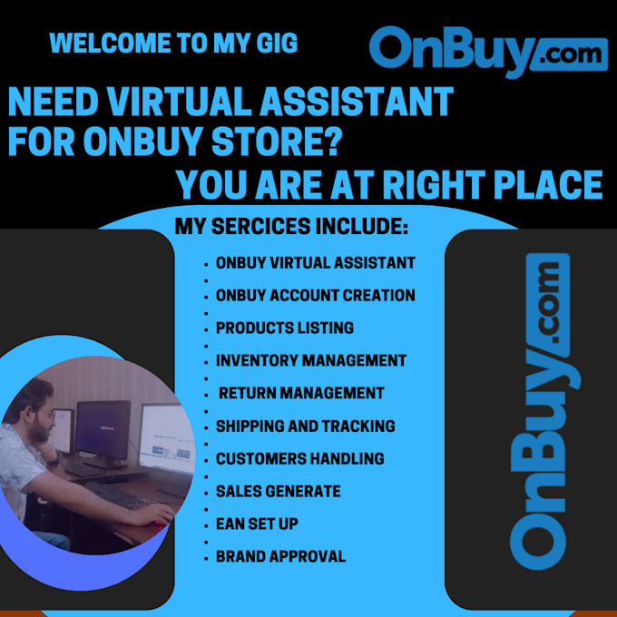 be your virtual assistant for onbuy, ebay, and tiktok shop and ads