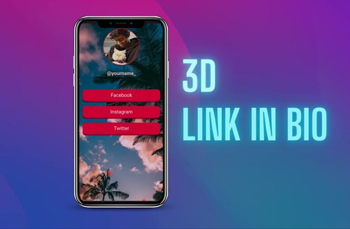 create a 3d link in bio page