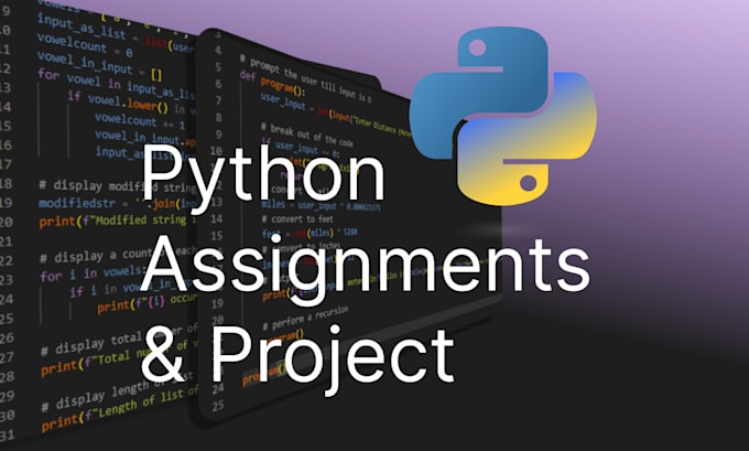 Do your python assignment and project by Derekpesa | Fiverr