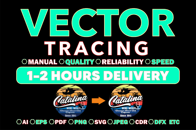 do vector tracing from any image, logo, artwork or scan file