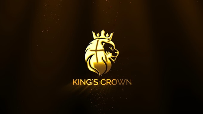 create simple cinematic golden logo reveal
