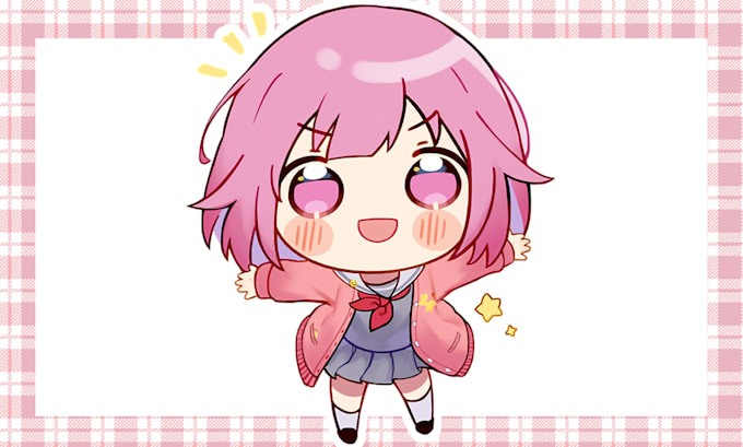 draw your oc or fanart in anime style chibi