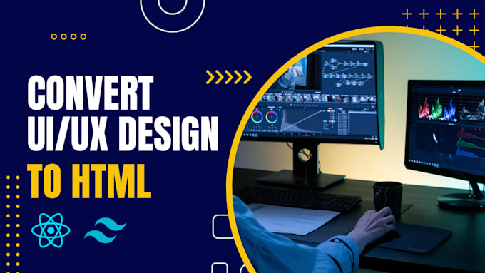 convert any file to HTML using tailwind CSS and react