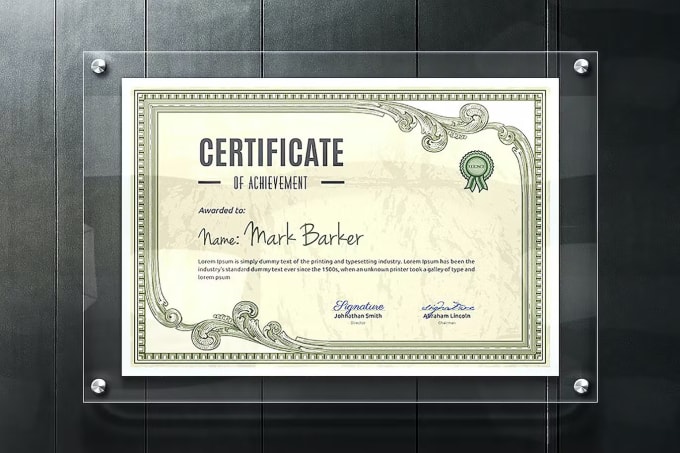 do professional certificate design