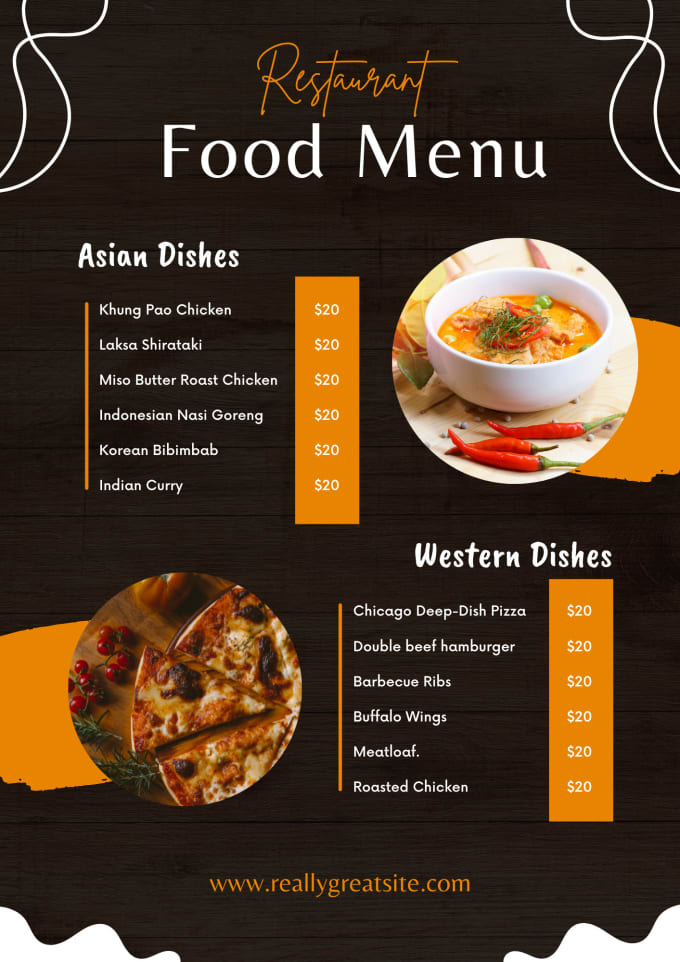Design restaurant menu, food menu and menu board design by ...