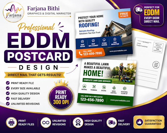 design professional eddm and postcard designs