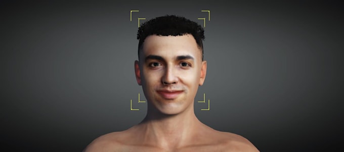 create realistic 3d human character with clothes