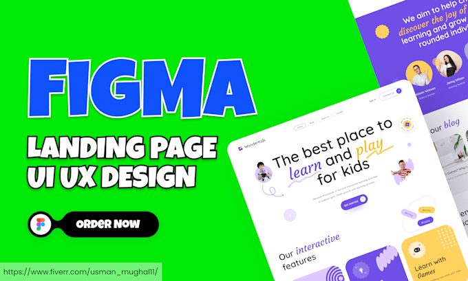 Design figma landing page, web ui and website ui ux design by Usman ...