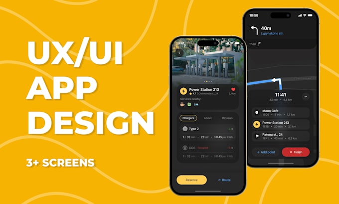 design modern mobile app UI UX for ios or android in figma