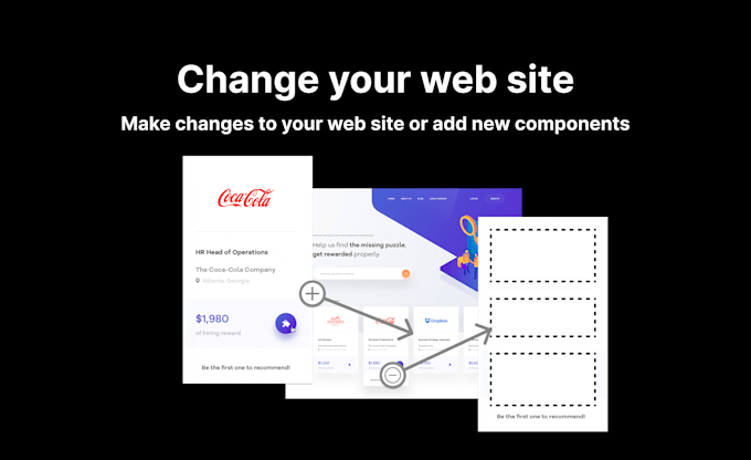 edit your web site and  add or remove elements