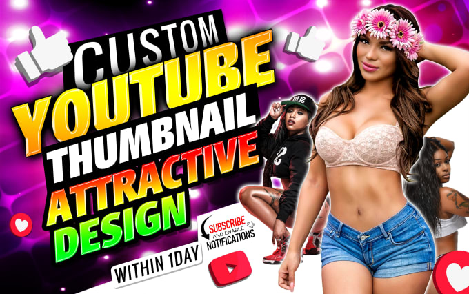 design amazing youtube thumbnail design