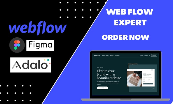 Be your webflow expert webflow landing page adalo appsheet expert