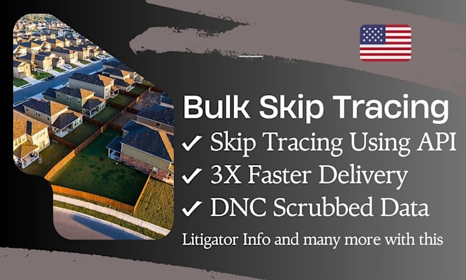 do bulk skip tracing for USA using API