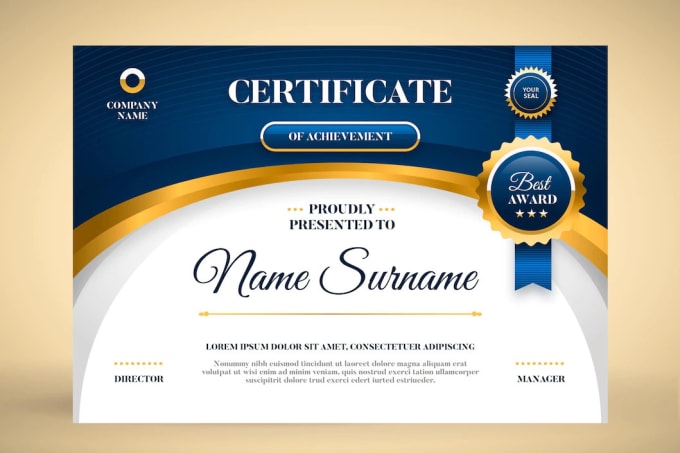 Create stunning custom certificates diplomas and awards within 24