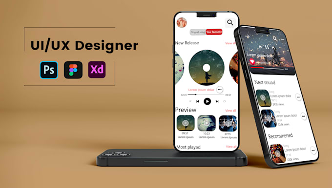 Design mobile app ui ux for android and ios with mockup by ...