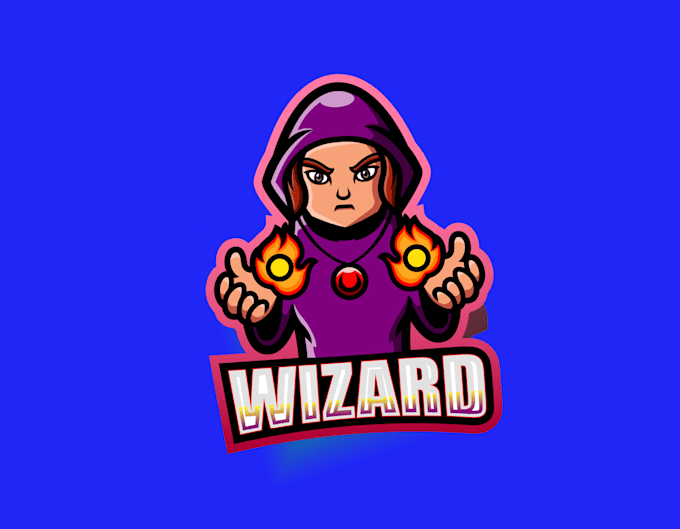do awesome wizard sport mascot logo for you with my own creativity