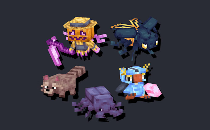 Model a minecraft animal mob by Modderg | Fiverr