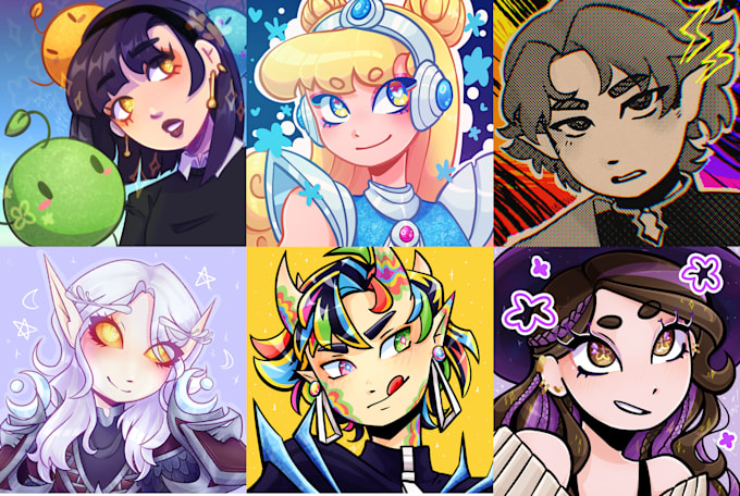 draw custom animeish pfp of characters or people