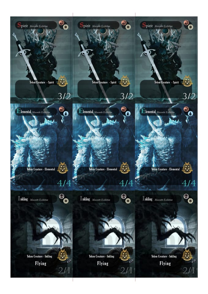 Mtg tokens created printable by Jomarkovic Fiverr