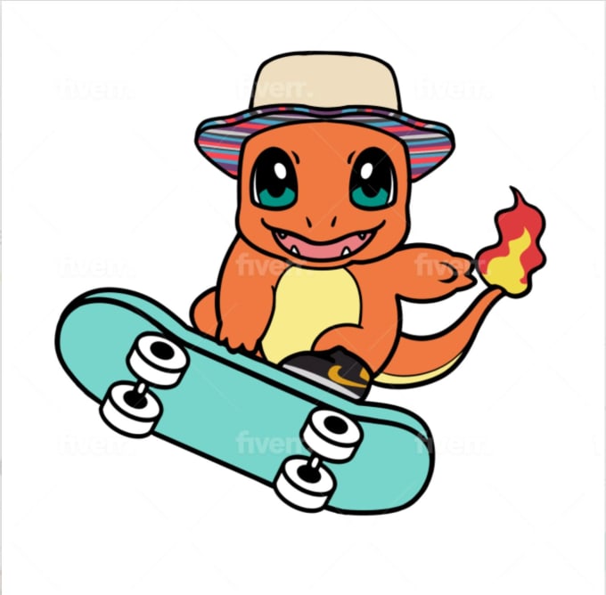 Draw cute pokemon chibi doodle by Thesakd | Fiverr