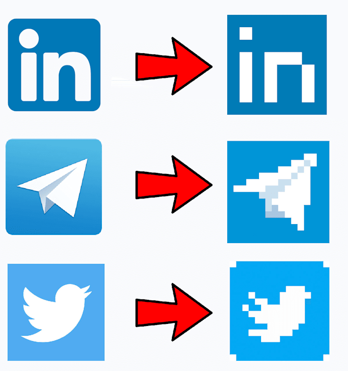 rebrand your logo by converting it into pixel art