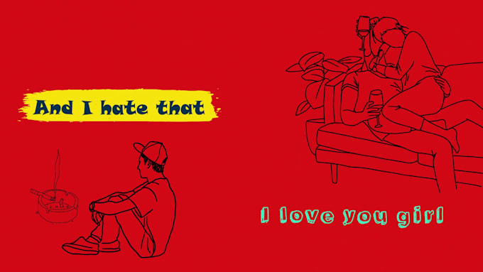 create genuine drawing lyric video animation