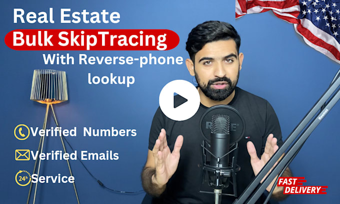 do real estate bulk skip tracing for USA  phone numbers and email