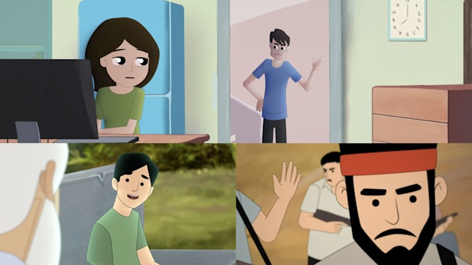 create 2d animated film or cartoon