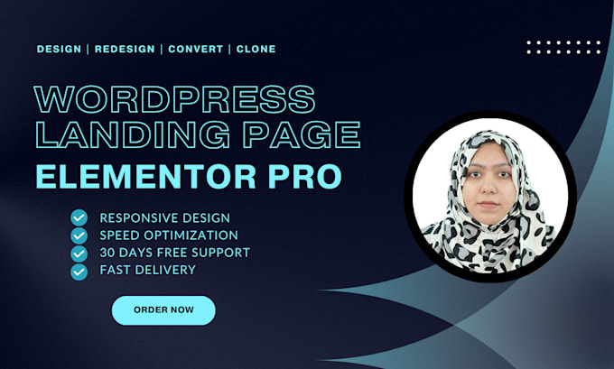 design a wordpress landing page or elementor landing page