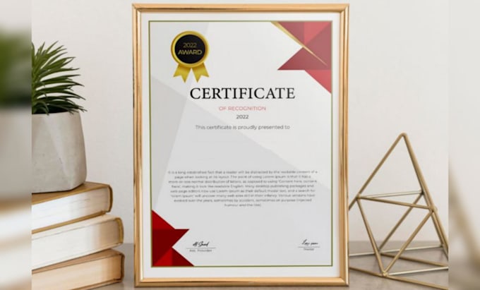 Design professional certificate for your business, college, school by ...