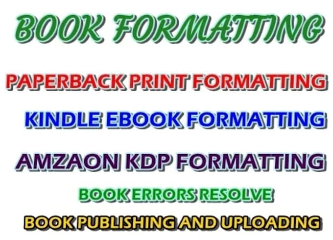 format, design and edit book for amazon KDP paperback