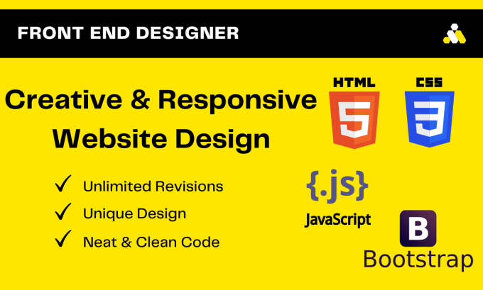 Create front end design of website using html, css and js by Mahsan109 ...