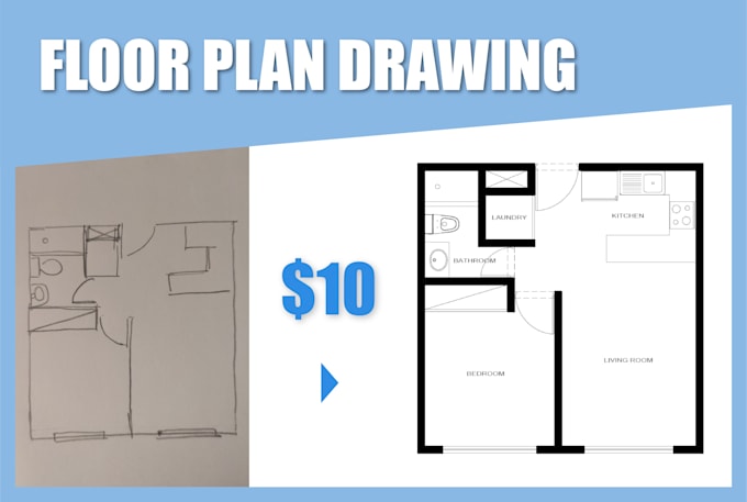 draw a floor plan from your draft or sketch