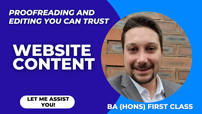 proofread, edit and enhance your website content