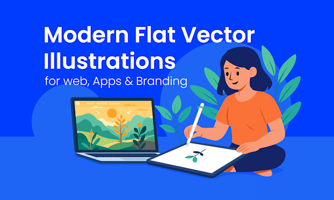create professional flat design vector illustrations