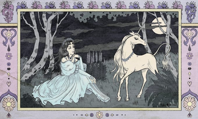 create a classical vintage fairy tale illustration
