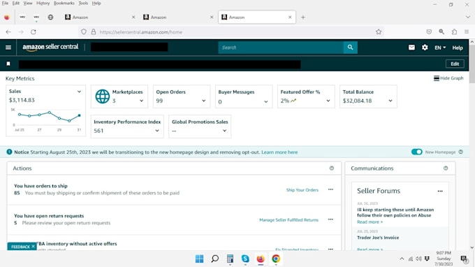 set up and manage amazon walmart seller accounts